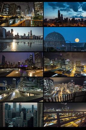 城市夜景素材视频,璀璨夜色下的城市光影掠影